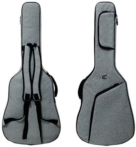 EITMOSS 91,4 cm (36 Zoll) Akustikgitarren-Tasche, Gitarrentasche, weiche Gitarre, Gigbag, verstellbare Gurte, Grau