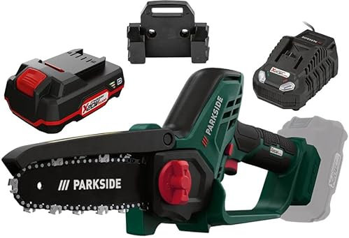 Parkside® PGHSA 20-Li Coupe-bois sans fil 20 V avec batterie 2 Ah, chargeur, support mural