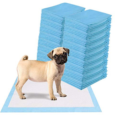 COSTWAY Alaise pour Chien Jetable 60x60cm, 200pcs Tapis Educateur Chien 5 Couches Anti-Fuite, Tapis Propreté Chien Absorption Rapide, Litiere pour Chat Lapin, Apprentissage de Propreté