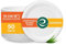 ECO SOUL Perlmuttweiß 15Cm Kompostierbare Teller (50 Stück) | 100% Biologisch Abbaubar | Einweg & Umweltfreundlich | Robuste Teller aus Zuckerrohr | Ideal für Vorspeisen, Snacks & to-go