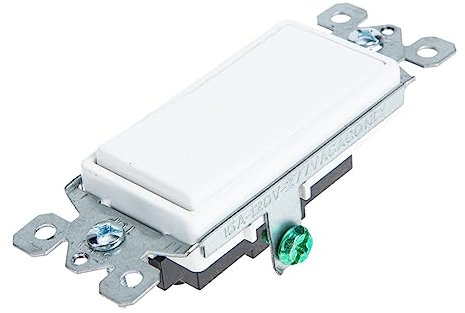 Housoutil Schalttafel Einpoliger Lichtschalter 3-wege-lichtschalter Wippschalter Beleuchteter Lichtschalter Lampenschalter Led- 4-wege-schalter Die Glühbirne Typ 15a Weiß Phosphorbronze