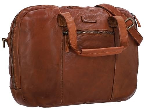 Gusti Aktentasche Leder- Jaxon Businesstasche Laptoptasche Ledertasche Bürotasche Unitasche Braun Leder