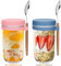 UHAPEER Overnight Oats Behälter, Glas Müslibecher to go 2er Set, 600ml/21oz Müsli Cup to Go Becher, Schraubglas mit Deckel und Löffel, Auslaufsicherer Müslidose Frühstücksdose