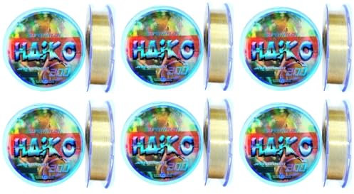 Kit 6 Bobine di Filo 200Mt HAIKO mm 0.12-0.18 - 0.20-0.22 - 0.25-0.30 Mare Lago Fiume per Mulinello