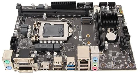 H310 LGA 1151 Motherboard, Dual Channel DDR4 Memory Slot, LGA1151 Micro ATX Motherboard, SATA NVME M.2 PCIe X16 Slot, USB3 PS 2 RJ 45, Support 8 9 Generation for Lvy Bridge