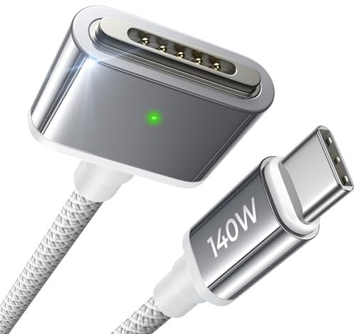 LISEN 140W Cable USB C a Magsafe 3 (2M) Cable Cargador Magnetico para Macbook Air M2 M3 M4 Macbook Pro M4 M3 M2 M1 (14-16 Pulgadas) Cable Apple Mag Safe Macbook Air Pro Accesorios