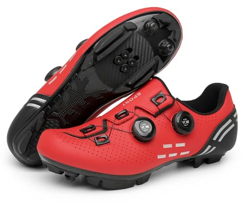 Meiju Mateju Fahrradschuhe Herren und Damen, Bunt Unisex Rennradschuhe Atmungsaktive MTB Schuhe Radschuhe MTB Leichte Mountainbike Schuhe Urlaub Rennrad Schuhe SPD Kompatibel