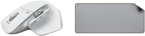 Logitech MX Master 3S per Mac - Mouse Bluetooth a scorrimento ultraveloce, ergonomico, 8K DPI & Desk Mat - Studio Series, Multifunzione, Tappetino per Mouse Esteso