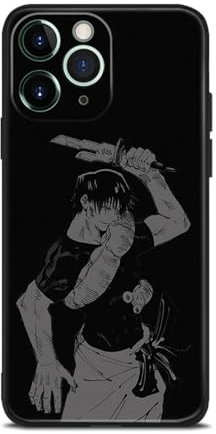 Schwarze JJK Anime-Telefonhülle, Manga-Fans-Shell, Schutzhülle mit einzigartigem Design (Toji,für iPhone 15)