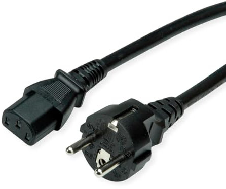 Value Netzkabel, gerade IEC-Buchse, schwarz, 0,6 m