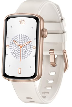 HUAKUA Smartwatch Damen 1.47 Zoll Touchscreen Fitness Tracker Schrittzähler Uhr mit Menstruationszyklus Pulsuhr SpO2 Messung Schlafüberwachung Sportuhr IP68 Wasserdicht für Android iOS Handy