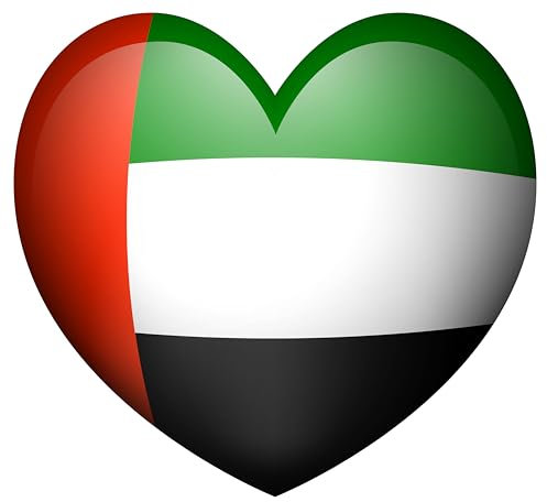 Adesivo per auto con bandiera della Palestina a forma di cuore, 12 x 12 cm