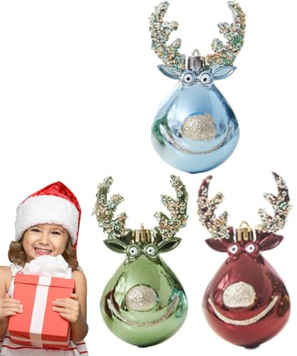 Christbaumkugel-Dekorationen, dekorative Winteranhänger, Weihnachtsschmuck, saisonale Kugeln für Baum, Heimdekoration und Innendekoration