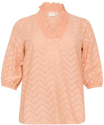 KAFFE CURVE Damen Bluse Langarm KCvitana 3/4 Ärmel