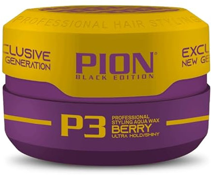 Pion Black Edition P3 Berry Professional Hair Styling Wax 150 ml - Professionelles Haarstyling Wachs Für Natürlichen Look