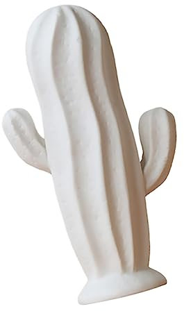 MAGICLULU 1 Pezzo ornamento di cactus Bianco arredamento per la casa figurina di casa di cactus statua decorativa di cactus piccolo Ornamento in ceramica arredamento in ceramica bianca