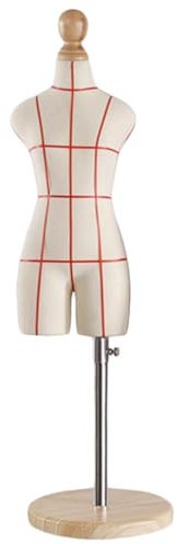 XDAWQP Miniatur-Schaufensterpuppen im Maßstab 1/2, 1/3, 1/4, Schneiderpuppe im halben Maßstab, weibliche Schaufensterpuppe, Schneiderpuppe, Hose zum Nähen/Mustererstel，White 1/2 Size