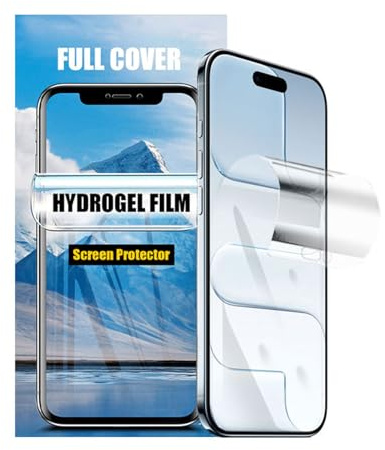 LOOKSEVEN 3 Pack Hydrogel Film For iPhone 17 Transparent Soft TPU Screen Protector, High Sensitivity Protective Film (Not Tempered Film)