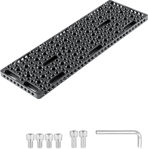 INNOREL CP3010 30 * 10 cm Multifunktionale Käseplatte mit 1/4- und 3/8-Gewinde,Wechselbare Montageplatte mit integrierten ARRI-Befestigungslöchern für Kamera und Stativ