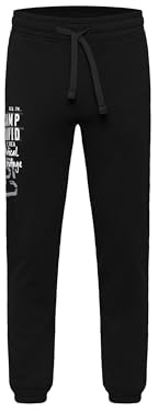 Camp David Herren Jogginghose mit Logo Print Black, XXXL