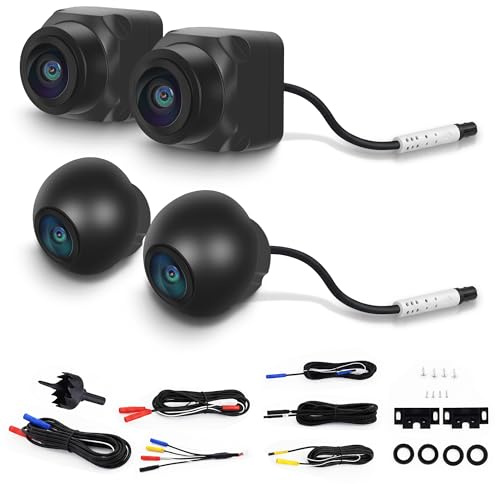 Rimoody 360° Kamera System für Auto - 4K Rundumsicht, IP67 Wasserdicht, Nachtsicht, Parkassistent, Totwinkel-Überwachung für SUV & PKW