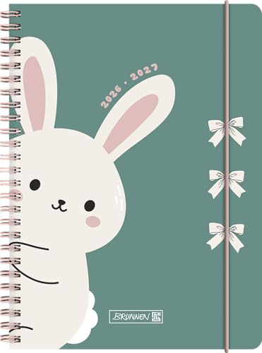 Schülerkalender 2026/2027 Bunny | A5, Kunststoff: 2 Seiten = 1 Woche ; Kalendarium: 18 Monate Juli 2026 bis Dezember 2027