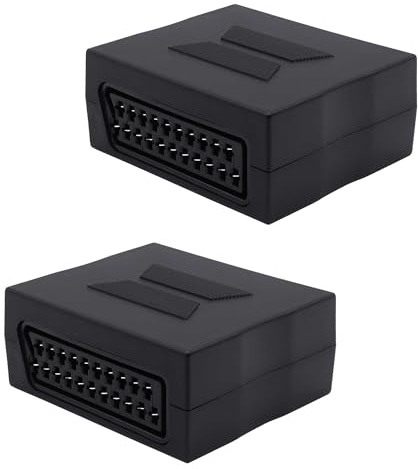 YARCHONN SCART Kupplung verbinder adapter 21 Polig SCART Buchse auf Buchse Steckdosen Joint Steckdose für PC TV DVDs - 2 Stück