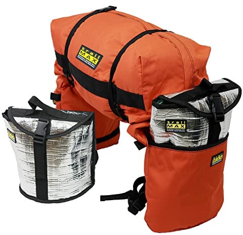 TrailMax Mittlere Satteltaschen für Trail-Fahrten; Isolierte Satteltaschen für Pferde; Satteltaschen mit Abnehmbarer Vorderradtasche; für Western- & Endurance-Sättel, Orange