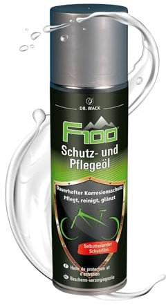 DR. WACK F100 Schutz- und Pflegeöl 300 ml - Öl Spray zur Reinigung & Pflege - Effektives Korrosionsschutzspray - für alle Fahrrad Oberflächen geeignet - Hochwertige Fahrradpflege