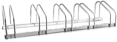 Hillington 2, 3, 4, 5 Bike Floor Or Wall Mount Bicycle / Galvanised Cycle Rack Storage Locking Stand Great For Garage, Garden Or Shed And For Security (Five Bikes)