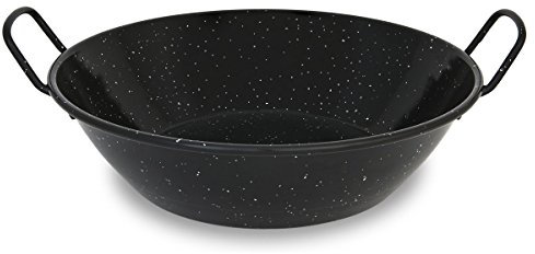 Menax - Paellera Honda - Acero Esmaltado Vitrificado - Diámetro 40 cm