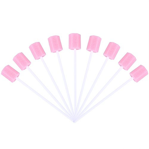 Healifty 100 Stück Mundpflegestäbchen Neutral Schaumstoff Einweg Wattestäbchen für Mundhygiene Propax Mundstäbchen Mundhygiene Sauber Gesundheit Med Comfort (Pink)