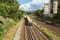 Pixblick - S-Bahn in Prenzlauer Berg in Berlin - Hochwertiges Wandbild - Poster 90 x 60 cm