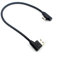 LoongGate Super Short Right Angle Micro USB Cable, Nylon Braided 90 Degree USB A to Micro B Charging & Data Sync Cable for All Micro USB Devices (Black)