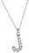 Aurora Tears Buchstabe J Halsketten 925 Sterling Silber Initiale J Alphabet Anhänger mit Zirkonia Schmuck für Frauen und Männer DP0261J