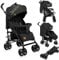 LIONELO Irma Kinderwagen bis 15 kg, Kinderwagen, leichter moderner Kinderwagen mit Liegefunktion, faltbar, große 6-Zoll-Räder, großer Korb, Tasche, Moskitonetz Dreamin