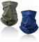 QEEQPF 2-teiliges Gesichtsstirnband Bandana-Stirnband, Multifunktions-Kopfbedeckung Kopfwärmer, Nacken- und Gesichtsschutz, atmungsaktiver Anti-UV-Wärmer.(Marineblau und Armeegrün)