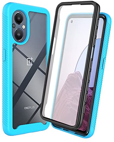 XINNI Coque pour Oppo Reno8 Lite 5G(Reno 8 Lite)/OnePlus Nord N20 5G Antichoc Housse avec Protège écran, 360 Degrés Full Body Etui Solide Double Face Bumper Portable Transparent Housse