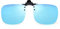 JM Polarized Clip Lunettes de Soleil sans Cadre Flip Lentilles pour Lunettes de Prescription Miroir Bleu 57 * 36