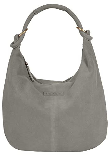 bruno banani Shopper Echt Leder Damen | Rauleder Shopper, Handtasche mit Reißverschlussfächern, Einkaufstasche aus Rindleder, leichte Umhängetasche | 021856