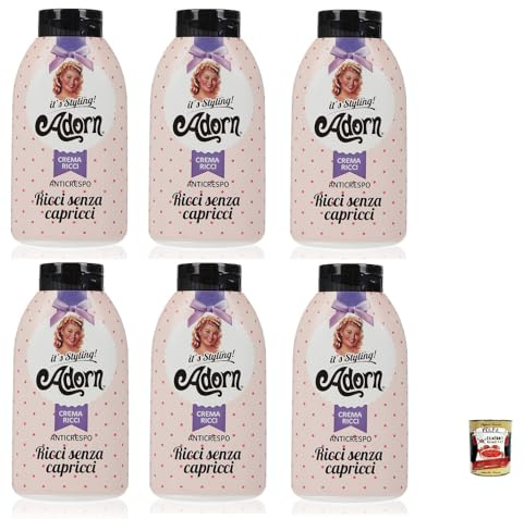 Vintage Supreme crema ricci Haarcreme Anti-Frizz Effekt Styling 6 x 200ml | Für definierte Locken, senza crespo, geschmeidiges Finish ohne Beschweren, Gesamtnettogewicht 1,2 L