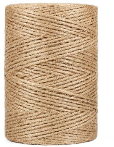Vivifying 656 Feet Jute Twine, Strong Natural Garden Twine for Climbing Plants, Tomatoes, Crafts, Gift Wrapping and Decoration (Brown)