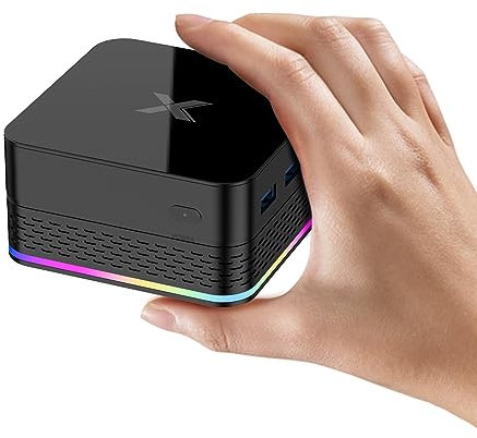SUKOTOP Mini PC Alder Lake N95 (jusqu'à 3.4GHz,15W) 8 Go LPDDR5 256 Go Ordinateur de Bureau, 4K @60HZ HD Triple Display, 2.4/5G WiFi, RJ45 Gigabit Ethernet, BT4.2, VESA pour Bureau