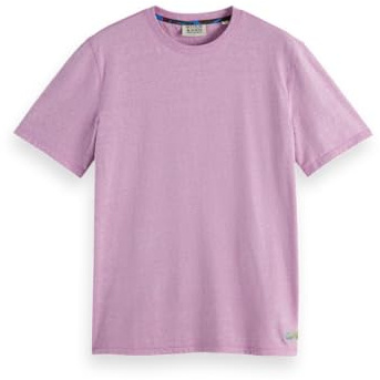 Scotch & Soda Herren T-Shirt Melange T-Shirt, Iris Pink,XL