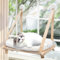 CATISM Faltbare Katzen Fensterliege mit Kissen bis 20 kg, Katzenhängematte Fenstersitz, Katzenfensterhängematten Bett für Indoor Katzen, Große Katzen Sitzstange mit Stabilen Saugnapf (50 x 38 cm)