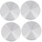 Tofficu 4 Stück Aluminium Adapter Für Kuchenglas Tischplatten Glasplatten Adapter Aluminiumscheibe Metallkreisscheibe Adapter Für Couchtische Aluminiumkreisscheibe Silber