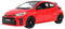 WHYMIRRJ Diecast 1:24 2021 für Toyota GR Yaris, offene Türen, Druckguss, Legierung, Auto-Modellbausätze, dekorative Souvenirs, Rot