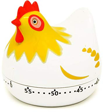 Temporizador de cocina de pollo con alarma giratoria mecánica para cocinar, hornear, temporizador de cuenta regresiva