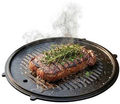 Amig - Plat en Fonte - Ø31 cm - Répartition Uniforme de la Chaleur et Haute Résistance - pour Barbecues au Charbon ou au Gaz - Mod. AM37