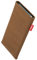fitBAG Rave Braun Handytasche für Apple iPhone 5 / 5s / SE 16GB 32GB 64GB Tasche aus Textil-Stoff mit Microfaserinnenfutter | Hülle mit Reinigungsfunktion | Made in Germany